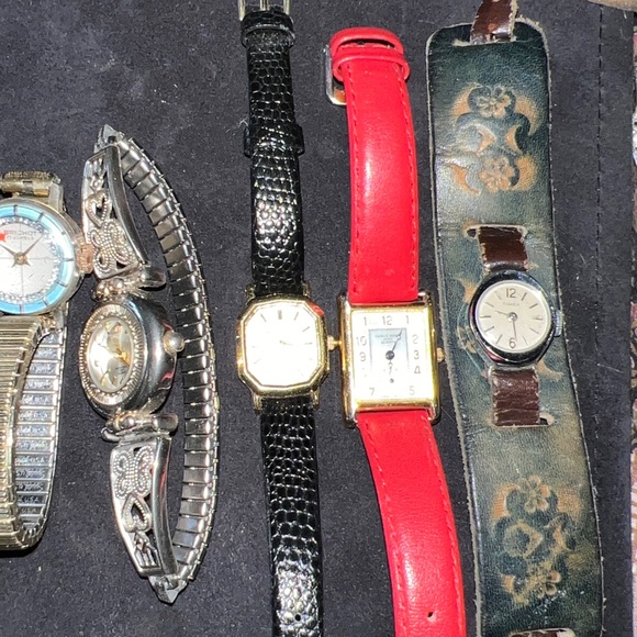 Lot Vintage ladies watches for repair Bulova timex brichot main image 4